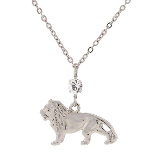 Crystal Cecil The Lion Pendant Necklace 16" + 3" Extender