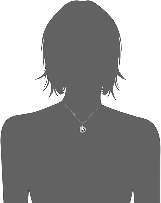 Turquoise Color Enamel Horse Pendant Necklace 16" + 3" Extender