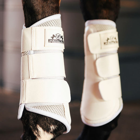B&W - White Brushing Boots (Set of 4)