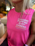 Load image into Gallery viewer, Chasing Puppies Is My Cardio Relaxed Women’s Tank | Gift for Dog Lovers

