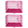 Load image into Gallery viewer, 24-42" Collapsible Pink Dog Crate RED24-42
