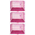 Load image into Gallery viewer, 24-42" Collapsible Pink Dog Crate RED24-42
