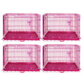 Load image into Gallery viewer, 24-42" Collapsible Pink Dog Crate RED24-42
