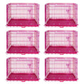 Load image into Gallery viewer, 24-42" Collapsible Pink Dog Crate RED24-42
