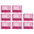 Load image into Gallery viewer, 24-42" Collapsible Pink Dog Crate RED24-42
