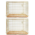 Load image into Gallery viewer, 24-42" Collapsible Copper Gold Dog Crate GLD24-42

