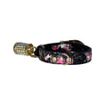 Load image into Gallery viewer, XS 7”-14” Black/Pink/Gold Custom Snake Collar/Custom Gold Italian Hardware. Including Swarovski Charm, and Pearl
