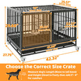 Load image into Gallery viewer, 42" Stackable Dog Crate with Divider 43T (Standard Height)
