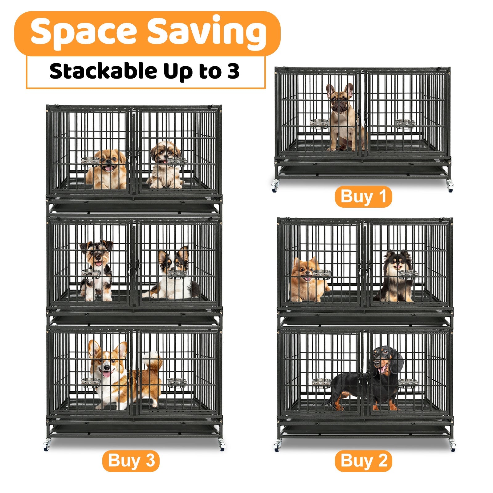42" Collapsible Dog Crate 43ST