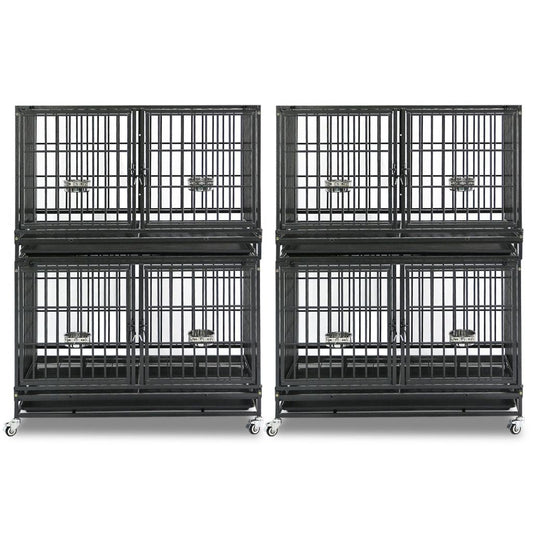 42" Stackable Dog Crate with Divider 43T (Standard Height)