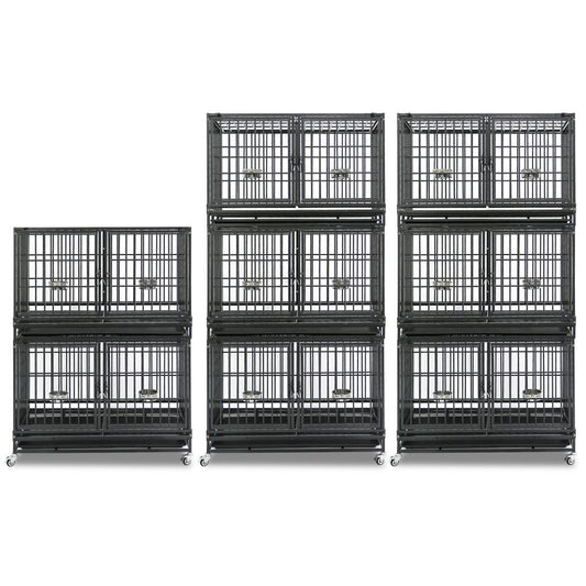 42" Stackable Dog Crate with Divider 43T (Standard Height)