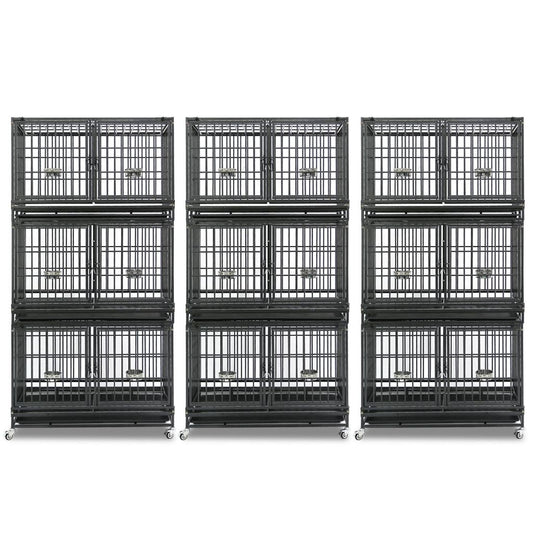 42" Stackable Dog Crate with Divider 43T (Standard Height)