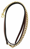 Load image into Gallery viewer, Henri de Rivel Pro Collection Leather Lead with 24" Solid Brass Chain - image 3
