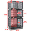 Load image into Gallery viewer, 43" Three-Tier Foldable Dog Crate 43TTS
