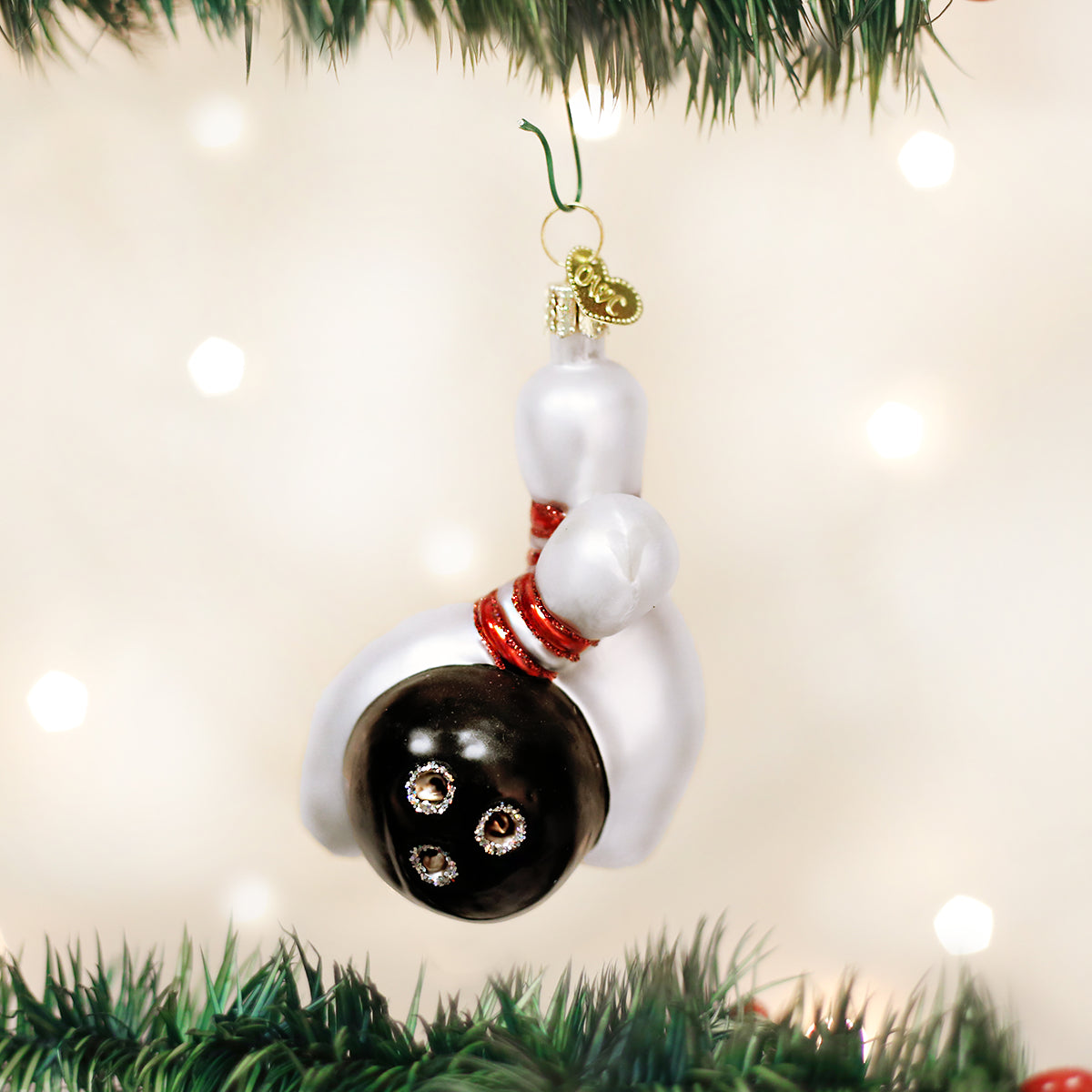 Bowling Ball & Pins Ornament - Southlake Paws