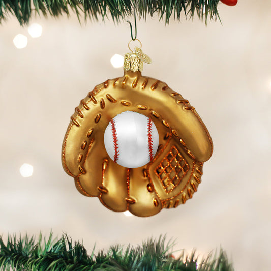 Baseball Mitt Ornament - Southlake Paws