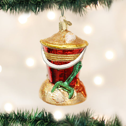 Beach Bucket Ornament - Southlake Paws