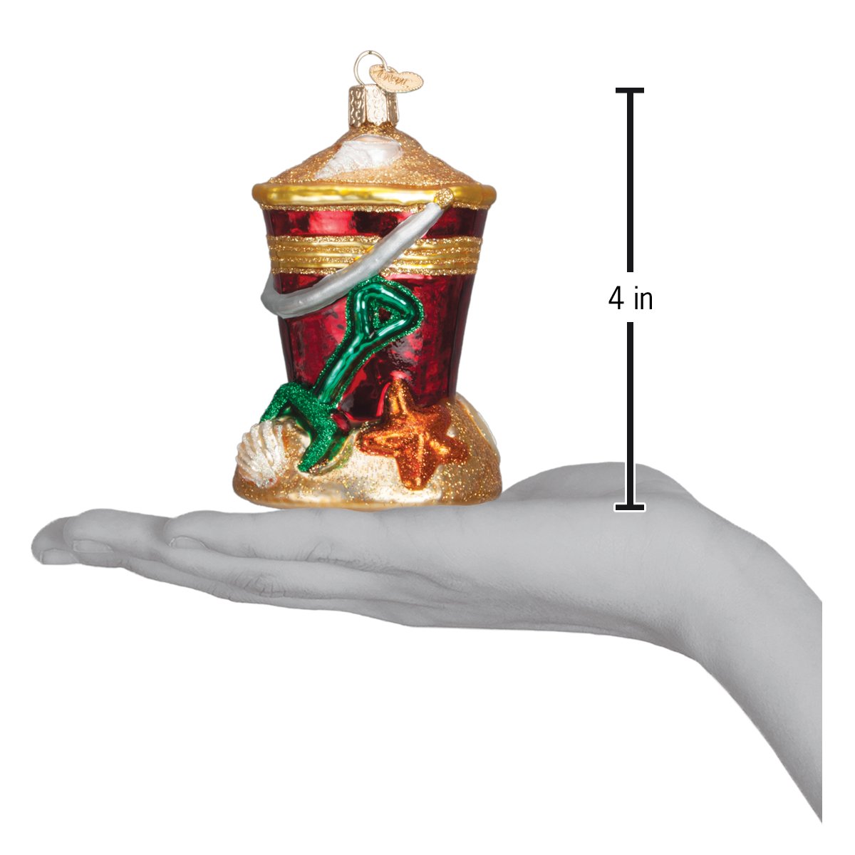 Beach Bucket Ornament - Southlake Paws