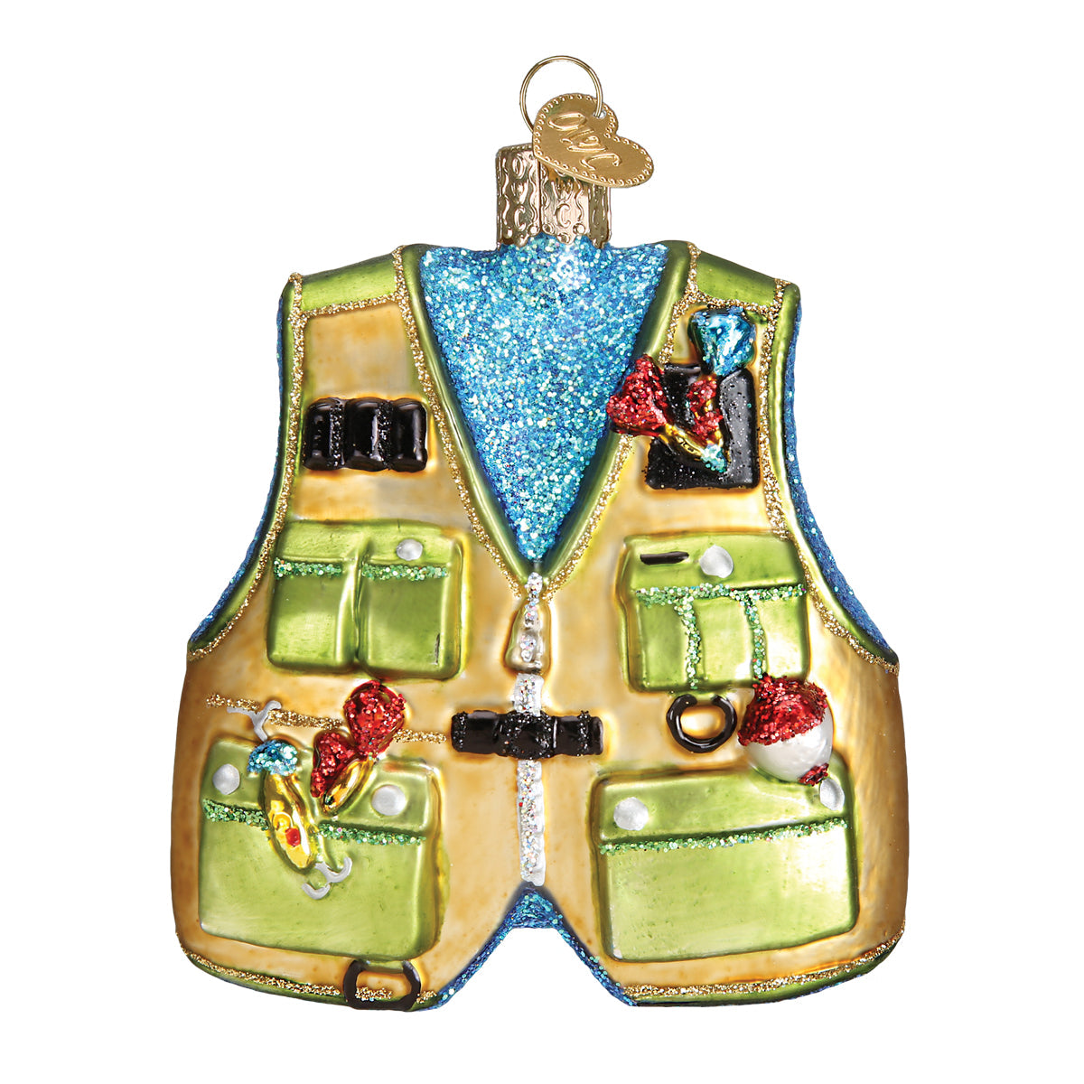 Fishing Vest Ornament - Southlake Paws