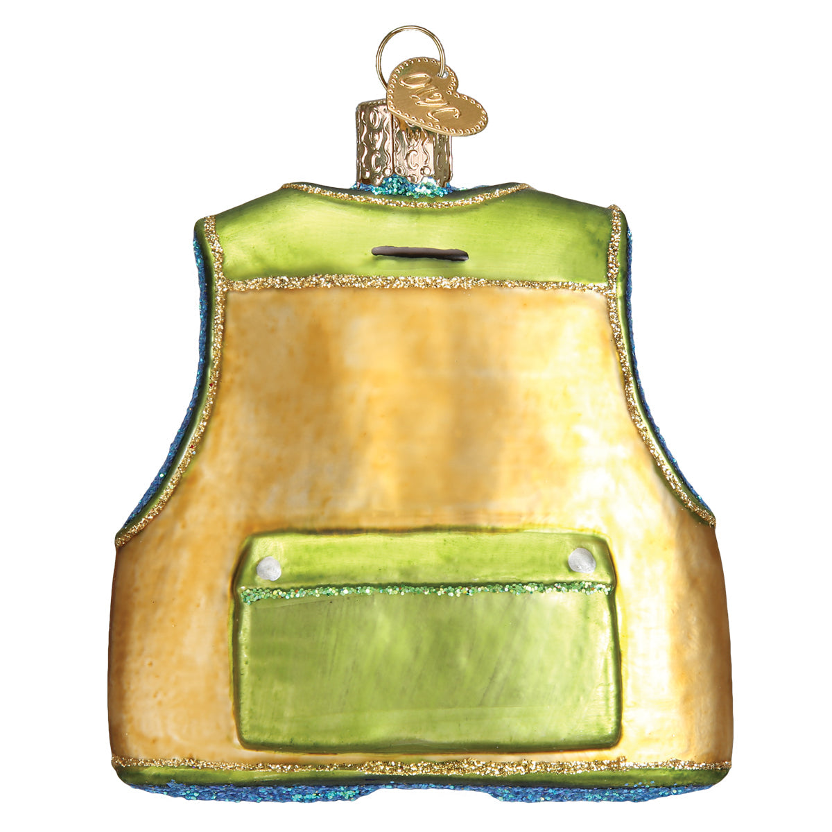 Fishing Vest Ornament - Southlake Paws