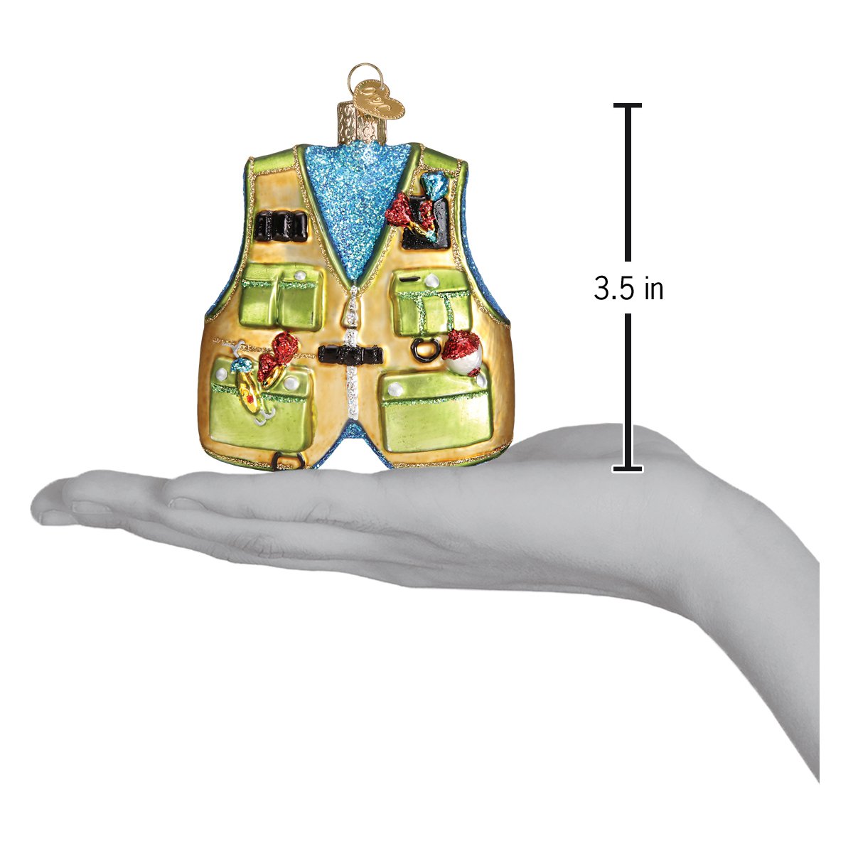 Fishing Vest Ornament - Southlake Paws