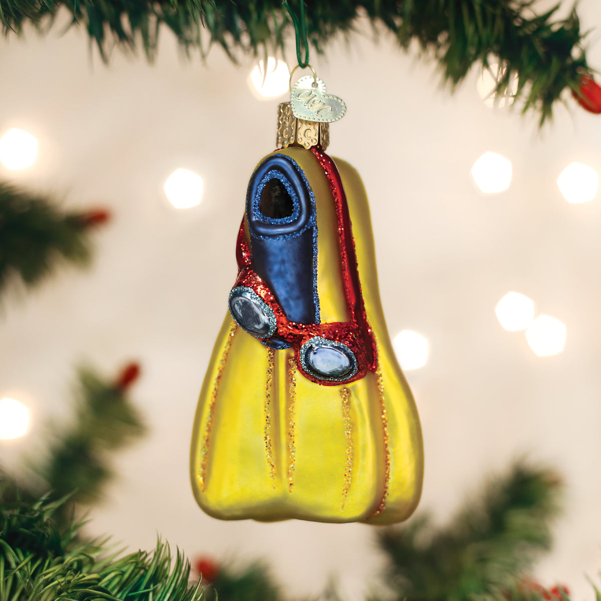 Swim Flippers Ornament - Southlake Paws