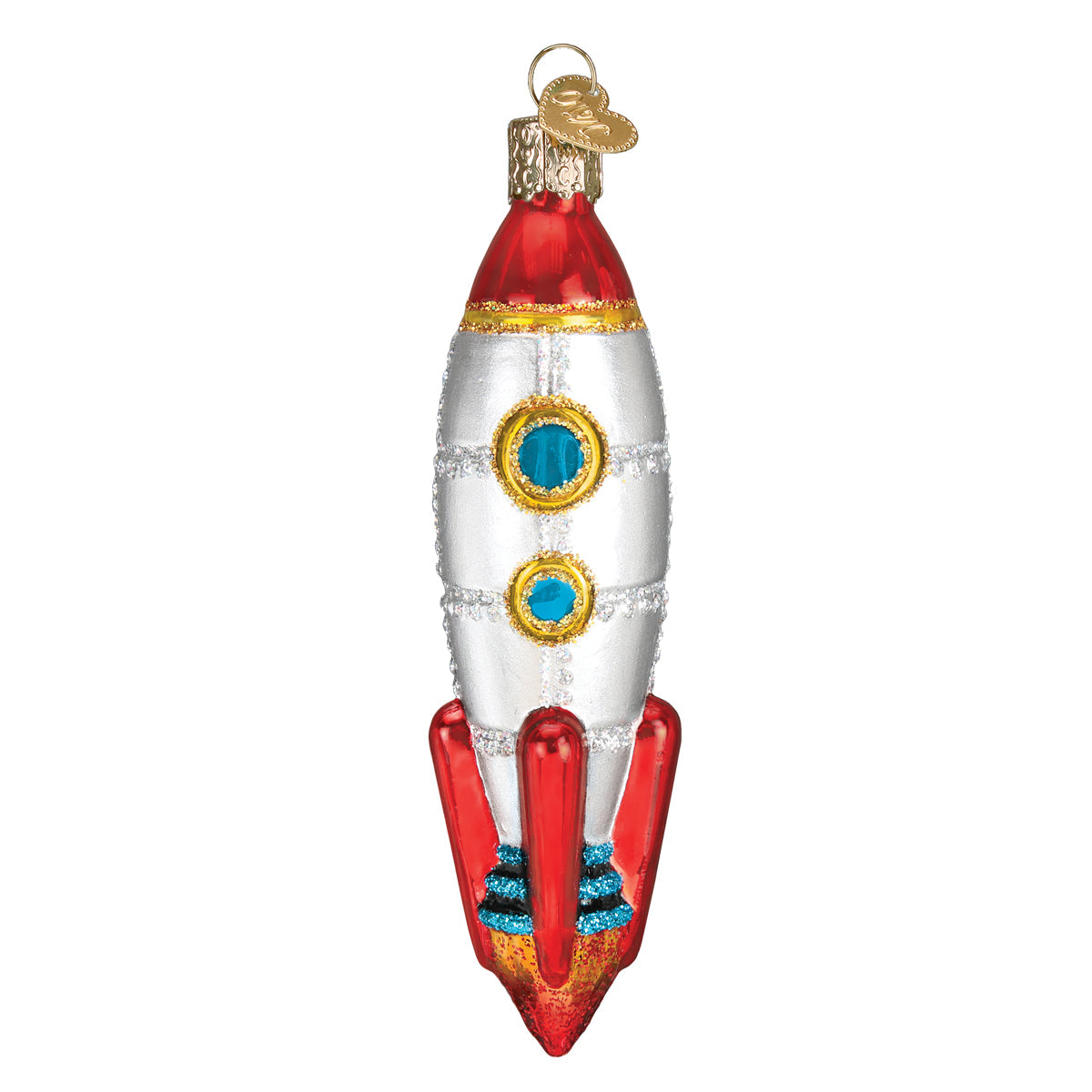 Toy Rocket Ship Ornament - Southlake Paws