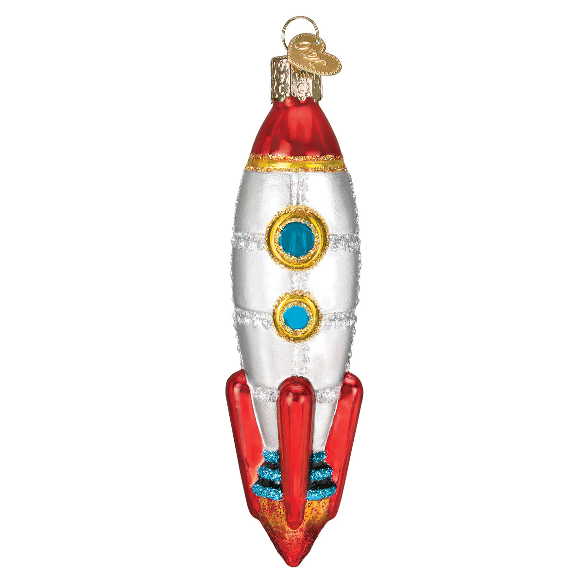 Toy Rocket Ship Ornament - Southlake Paws