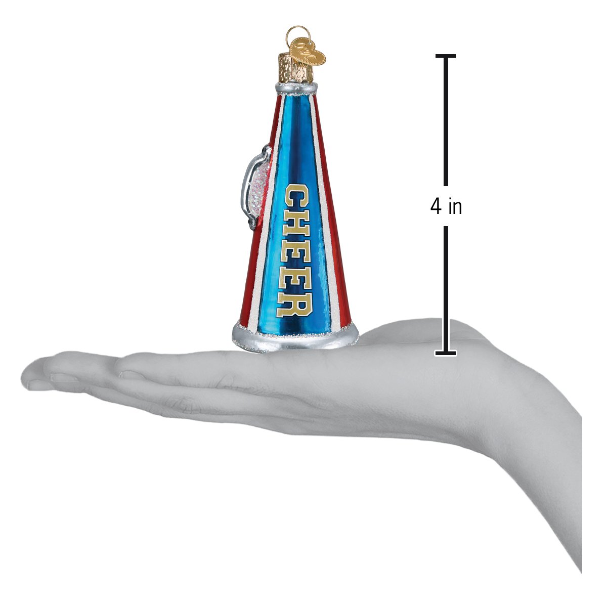 Cheer Megaphone Ornament - Southlake Paws