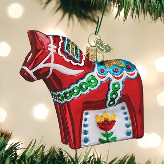Swedish Dala Horse Ornament - Southlake Paws