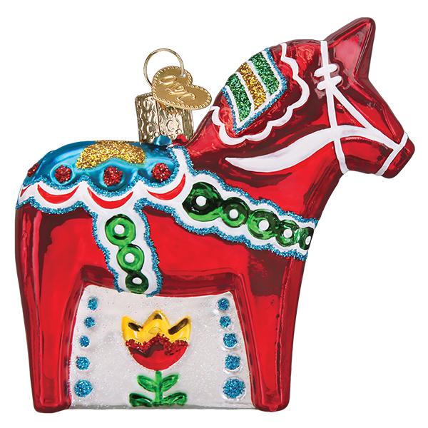 Swedish Dala Horse Ornament - Southlake Paws
