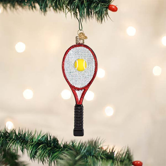 Red Tennis Racquet Ornament - Southlake Paws