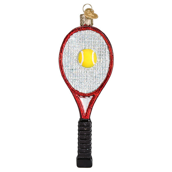 Red Tennis Racquet Ornament - Southlake Paws