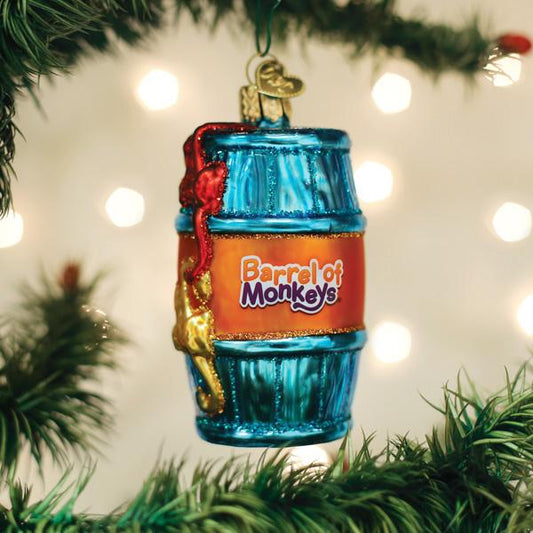 Barrel Of Monkeys Ornament - Southlake Paws