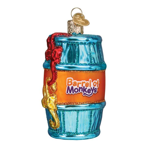 Barrel Of Monkeys Ornament - Southlake Paws