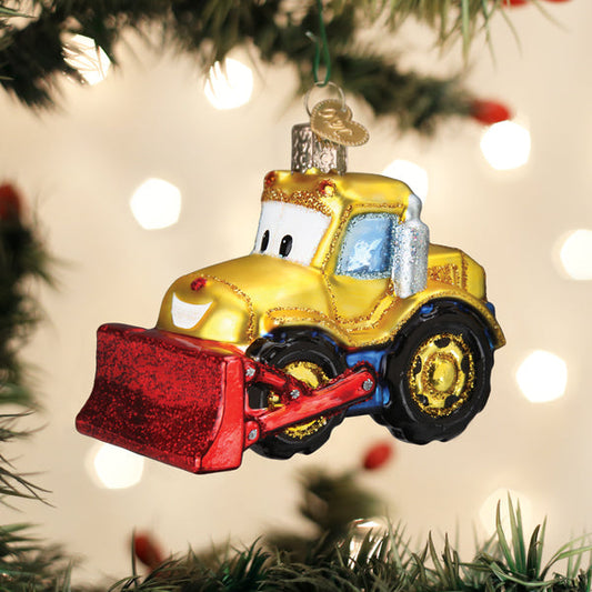 Bright-eyed Bulldozer Ornament - Southlake Paws