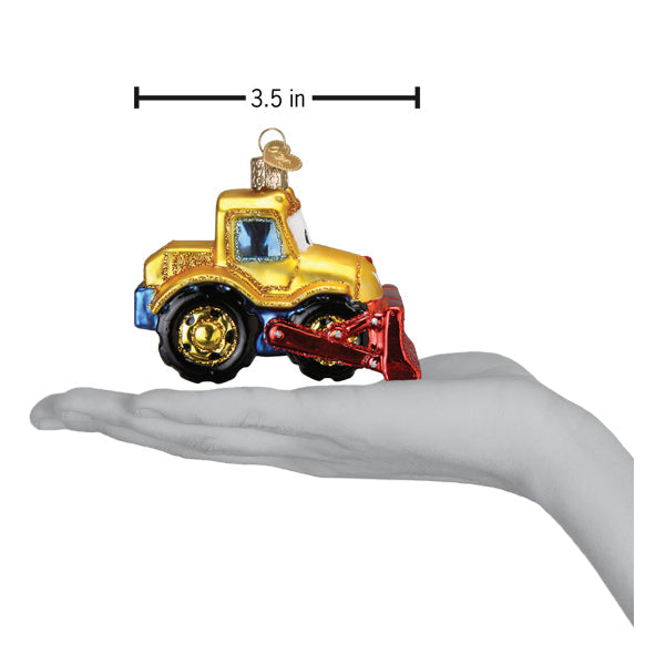 Bright-eyed Bulldozer Ornament - Southlake Paws