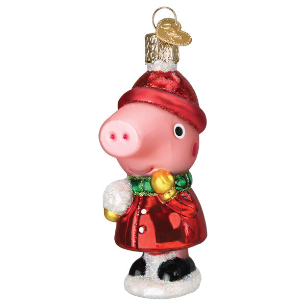 Peppa Pig With Snowball Ornament - Southlake Paws