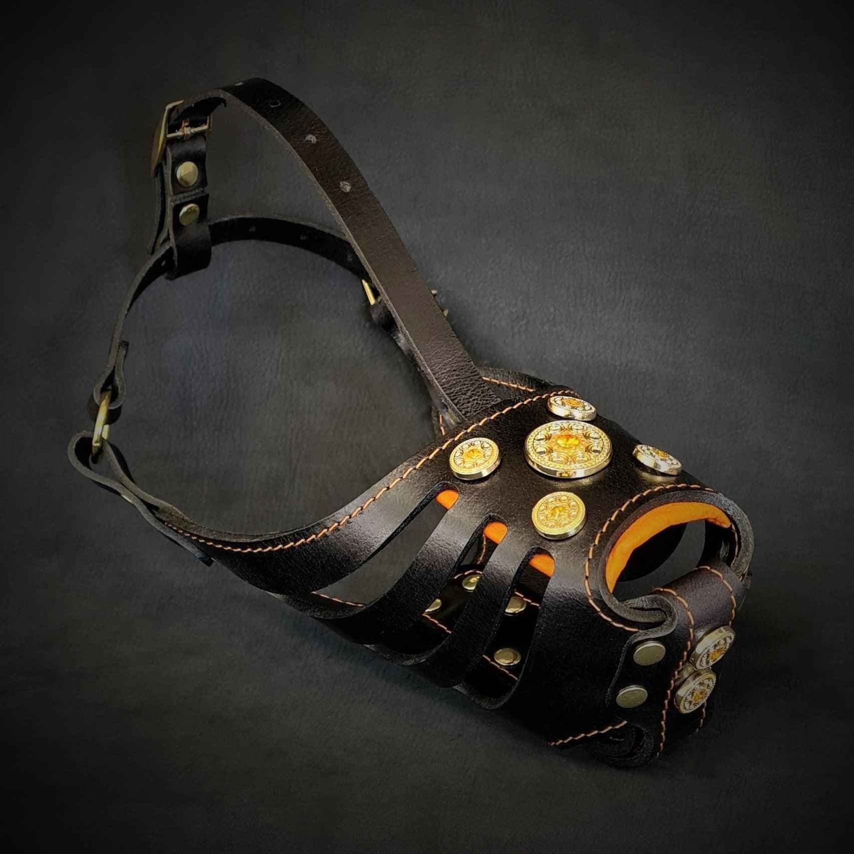 The ''Bijou'' Basket Muzzle Black & Orange
