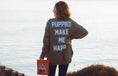 Load image into Gallery viewer, Puppies Make Me Happy Military Button Up | Present For Dog Lover | Made in USA

