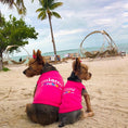 Load image into Gallery viewer, Parisian Pet 'Miami Poochie' Dog & Cat Shirt – Trendy Embroidered Vacation Dog T-Shirt, Comfortable & Machine Washable – Pink
