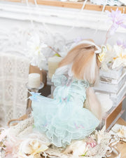 Luxury design dog dress diamond butterfly 2 colors 