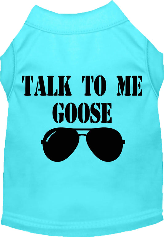 Pet Dog & Cat Shirt Screen Printed, "Talk To Me Goose"