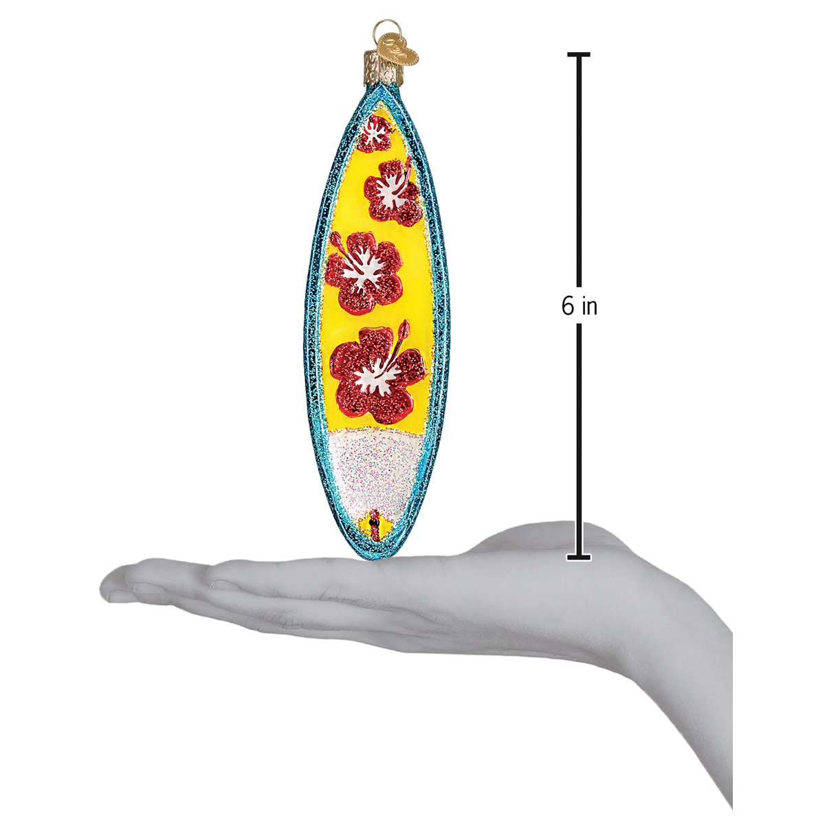 Surfboard Ornament - Southlake Paws