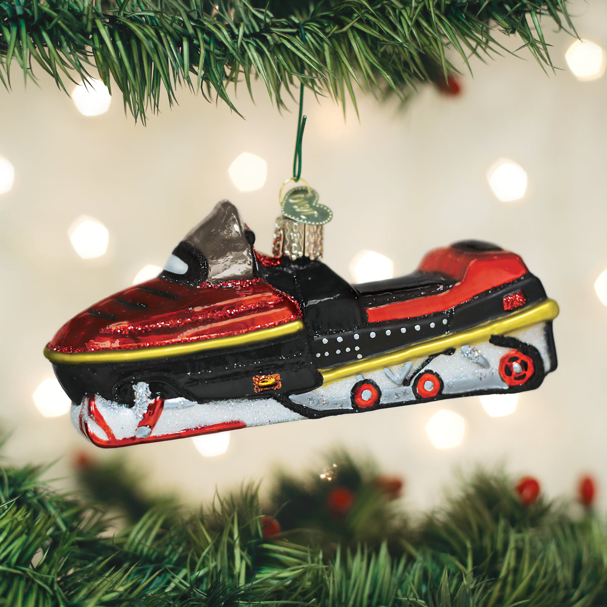 Snowmobile Ornament - Southlake Paws