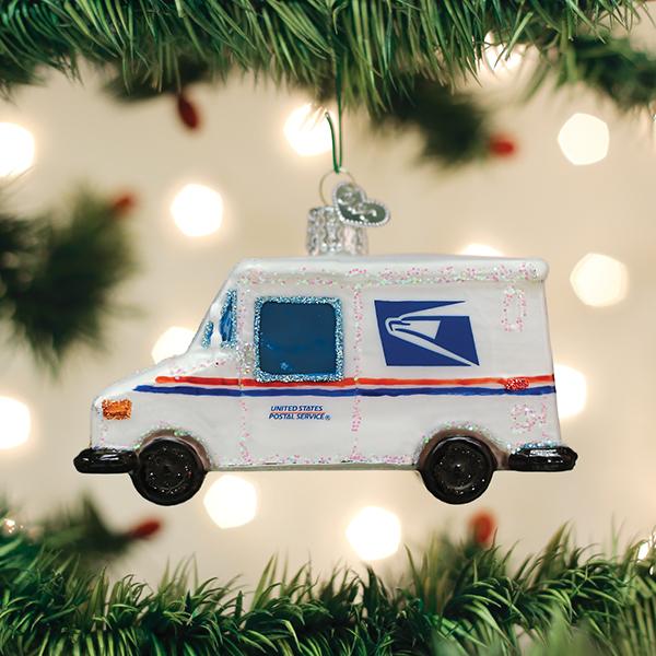 USPS Mail Truck Ornament - Southlake Paws