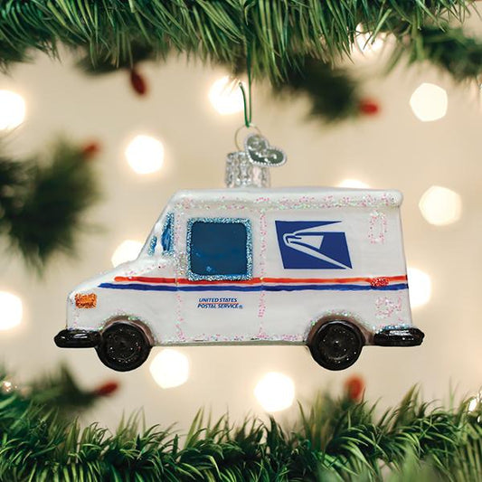 USPS Mail Truck Ornament - Southlake Paws