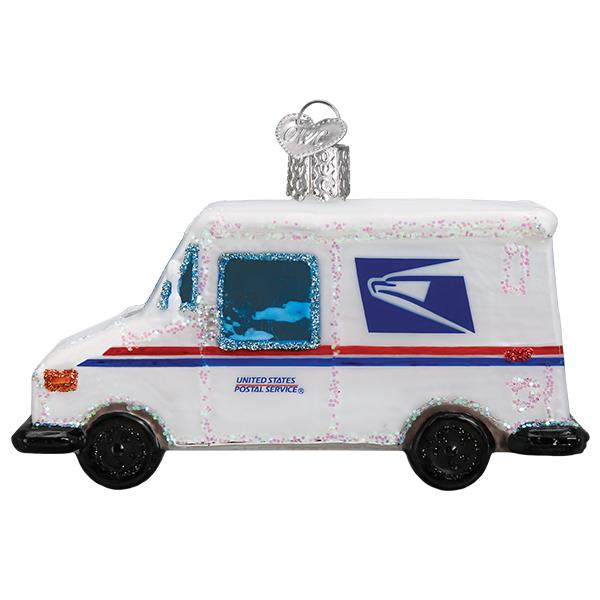 USPS Mail Truck Ornament - Southlake Paws