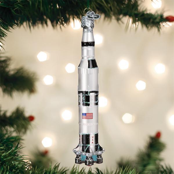 Saturn V Rocket Ornament - Southlake Paws