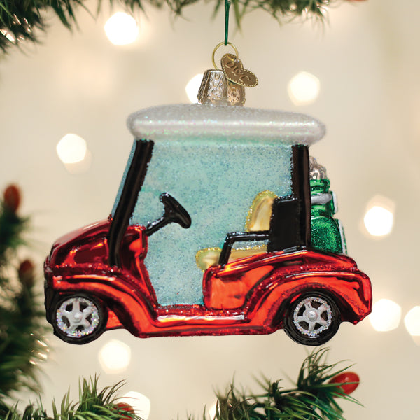 Golf Cart Ornament - Southlake Paws